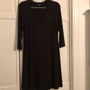 3/4 sleeve black dress